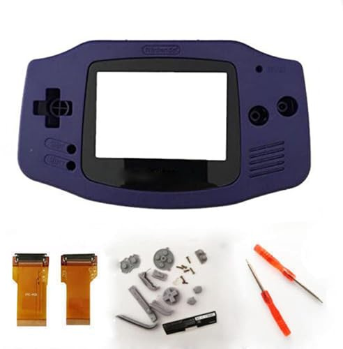 Vollgehäuse, Gehäuse, Abdeckung, Flexkabel, Adapter, für GBA AGS 001 Mod Kit, Ersatz Blau