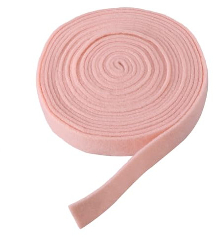 OULII Filzband Bastelfilz für DIY Handwerk Patchwork Weihnachten Hochzeit Dekoration Basteln 3cm x 500cm (Rosa)