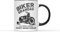 SmartyPants Mug Biker Grandad – Like A Normal Dad Except Much Cooler – Cadeau de fête des pères tasse café thé cadeau d'anniversaire, Noël (poignée noire)
