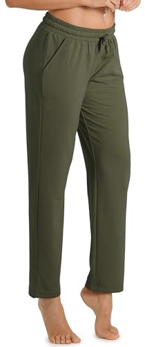 icyzone Pantalón de Chándal para Mujer Suelto con Bolsillos Primavera Verano para Training Running Fitness Gimnasio