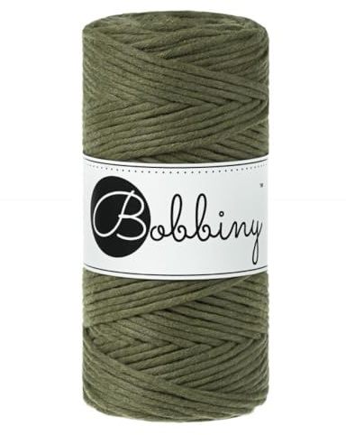 Bobbiny Makramee-Schnur (Avocado), 3 mm, einlagig, 100 m