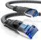 CSL - 15m Netzwerkkabel CAT 8 - LAN Kabel Patchkabel - Baumwollmantel - CAT8.1 High Speed Gigabit Ethernet Cable - 40 Gbits - S/FTP PIMF - RJ45 Stecker - Cat6 Cat7 Cat8 komp - 15 Meter - schwarz
