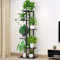 6 Etagen Blumenregale Leiter Eisen Metall Blumenregale Regal Ständer für 7 Töpfe Pflanzenständer Garten für Innen Wohnzimmer Balkon Dekoration - Schwarz Uptodate