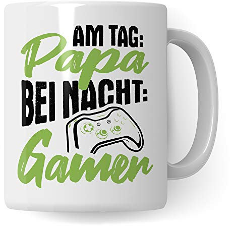 Pagma - Taza con impresión para jugadores de papá, regalo para padre, taza de café, juego de ordenador, controlador, taza de juegos, taza de juego familiar