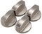 Summerwindy Boutons De Vaisselle Et De Poeles,Bouton De Four (4Pcs),6Mm Adaptateurs Universels De Boutons De Commande De Poele a Gaz Argentes Interrupteur Rotatif du Four Serrures De Cuisson