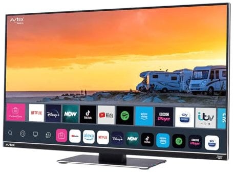 Avtex W195TS 19.5'' Smart TV for Motorhome Caravan Truck Boat - 12v 24v 240v 19.5 inch Super Slim LED Wifi Bluetooth Connected Television Full HD FHD built-in Freesat Satellite Decoder