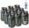 Bluecraft 9x Premium Eigentums Propangasflasche 10 kg gefüllt inkl. Lecksuchspray für Camping, Gasgrill, Gaskocher