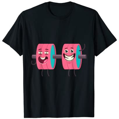 Lustige Hantel Fitness T-Shirt