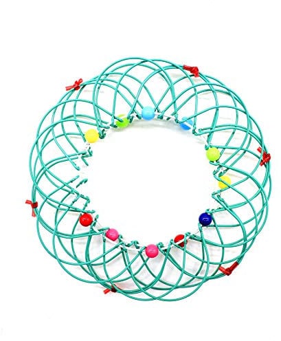 URFEDA Magie Blume Korb Spielzeug 3D Draht Mandala Magie Loops Zappeln Spielzeug, 36 Formen Dekompression Zappeln Spielzeug, Zappeln Angst Spielzeugkorb,Metall Flussstahl Reifen für Erwachsene