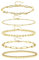 ALEXCRAFT 14K Armband Damen Gold Set Schmuck Gold Perlenarmband Damen Armkette Damen Gold Valentinstag Muttertagsgeschenke Geburtstags Weihnachten Geschenk für Frauen Freundin Mama Mädchen (5 Stück)