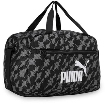 PUMA Unisex Phase AOP Sporttasche, Schwarz-Buchstabe Camo, Einheitsgröße