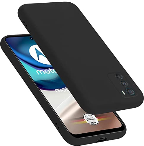 Cadorabo Hülle kompatibel mit Motorola Moto G42 Hülle Silikon Handyhülle für Moto G42 Case aus flüssigem Silikon- Kratzfeste und stoßfeste dünne TPU Schutzhülle - Liquid SCHWARZ