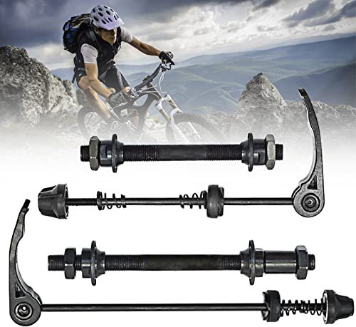 Delamiya Fahrrad Schnellspanner: 2-Teiliges Set Fahrrad Hohlwelle Schnellspanner, Robuste Schnellspannhebel, für MTB, Rennrad (Schwarz)
