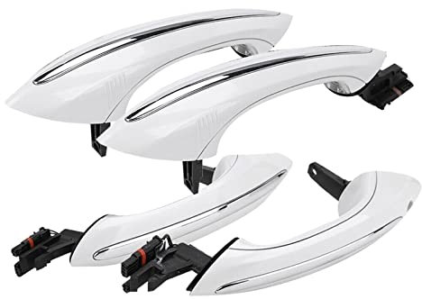 KHUKHU 4X weißes Außen-Komfortzugangs-Türgriff-Set, kompatibel for BMW 5 6 7 Serie F07 F10 F11 F06 F12 F13 F01 F02 F03