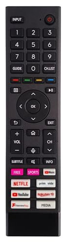 FOXRMT ERF3A80 Replacement Hisense Remote Control Fit for Hisense 4K UHD TV - No Setup Required