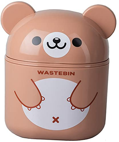 Hohopeti Desktop-mülleimer Kinderzimmer Mülleimer Stilvolle Müllcontainer Tischabfalleimer Wäschekorb Desktop-papierkorb Retro-mülleimer Organizer Bin Zähler Mülltonne Mini Büro Pp