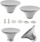 Unlorspy 4 Sets Solid Dutch Oven Knob,45 x 23 x15mm (Top Dia*H*Base Dia) Stainless Steel Universal Dutch Oven Pot Knob Cast Iron Replacement Handle (Silver)