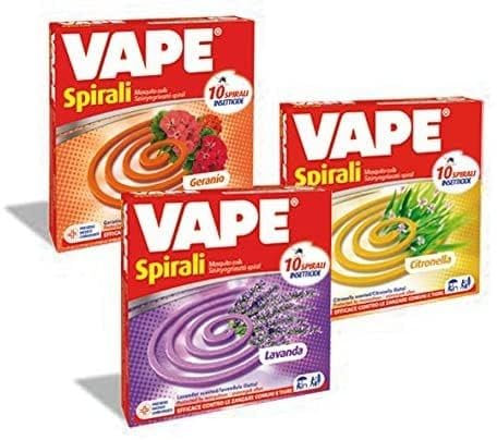 Spirali anti zanzare insetticide Profumate contro Zanzare Comuni Vape Bengal (30 spirali asortite (geranio,lavanda,citronella))