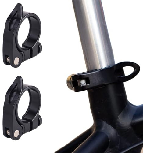 VBKITW 2pcs Fahrrad Sattelkloben 34,9 mm, Sattelklemme Schnellspanner Sattelstütze Sattelstützenklemme für MTB und Rennrad
