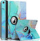 GADGET ARMOUR iPad 9th Generation Case 10.2 Inch 2021, 8th Generation 2020, 7th Generation 2019, Rotating Smart Cover with Auto Wake and Sleep, Green Marble