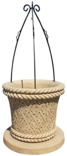 Casa Padrino Jugendstil Gartenbrunnen Beige/Schwarz Ø 80 x H. 170 cm