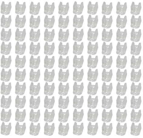 Pastlla 100 Stück LED-Neonstreifen-Licht-Halterungen, Befestigungs-Clips, Kabel-Clips für 4,5–6 mm Lichtstreifen, Neonschilder, DIY, flexible Lichtleisten-Befestigung, Außenwandhalterung