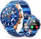OHUGNA Men's Smartwatch with Metal/Silicone Strap, 1.53 Inch Smart Watch with Heart Rate, Sleep Monitor for Android iOS, 100+ Sports Modes, Fitness Watch, IP67 Waterproof, Bluetooth (Blau)