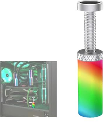 LPORF Supporto per scheda grafica verticale, supporto per scheda grafica per computer, supporto per scheda video verticale, 5 V, 3 pin, supporto per schede in lega di alluminio regolabile con luci a