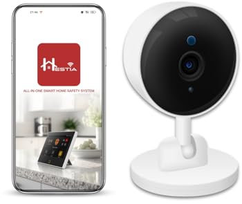 HESTIA Indoor Compact Camera┃3MP Compact Wifi Security Cameras┃Wireless Door Security Alarm Camera With AI Motion Detection┃2 Way Audio Home Security Mini Cameras┃Night Colour Wifi Cam for Home