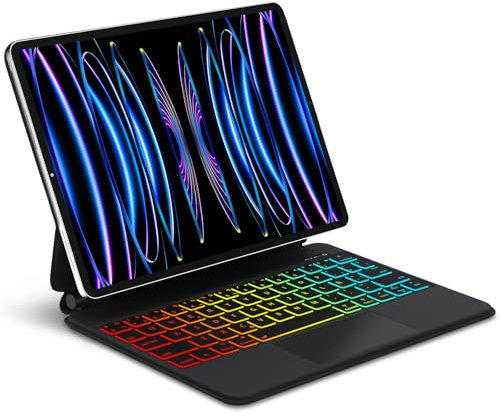 Magic Keyboard for iPad A16 11th Gen 2025/10th Gen 2022, Soporte Magnético Flotante y Panel Táctil Multitáctil de Precisión, Funda Teclado con Retroiluminado for iPad 10th/11th Gen 10.9/11 inch, Black