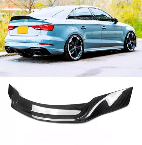 For Auto Perfectionists UK Rear Boot Spoiler Compatible With Audi A3 S3 RS3 8V Saloon 2013-2020 ABS Carbon Fibre