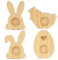 BOFUNX 4pcs Portauova in Legno Porta Uovo di Pasqua Uova Tazze Vassoio per Uova Legno Decorazioni Pasquali Fai da Te per Bambini Adulti Festa