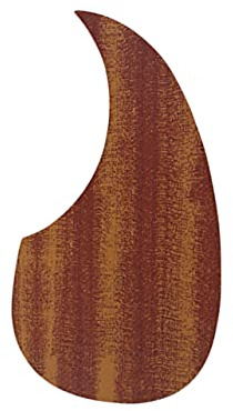 Gitarren Schlagbrett Schutzaufkleber 128mm für Akustikgitarren Braun | Selbstklebende Schutzplatte aus Celluloid und Pvc, Dekorativ, Leicht zu Montieren, 1 Stück