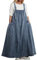 Vhersily Salopette da Donna Vintage Classica con Bretelle, Maxi gonne in Denim Lavato Gonna Lunga Bretelle Denim Allentato retrò Abito Lungo Plissettato