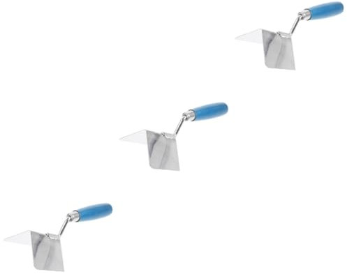 ARTIBETTER 3 Stück Männliche Hörner Tapen Eckwerkzeug Für Trockenbauwände Trockenbau Reparieren Beenden Wohnung Zeigt Glättkelle Verputzen Zahnkelle Eckgipswerkzeug Intern Rostfreier Stahl