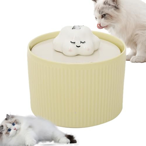 Fontana D'acqua Per Gatti In Ceramica - 1,2 Litri Silenziosi Per Animali Domestici Che Bevono Fontane | Distributore Di Acque Di Gatti Automatici Per Piccoli Animali Domestici, Ciotola Waterz In Ceram