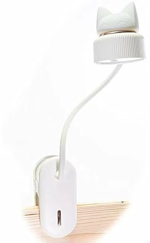 LAMPE A PINCE flexible avec Veilleuse/Avec batterie rechargeable par USB/Liseuse LED & Lampe de lecture - Blanc