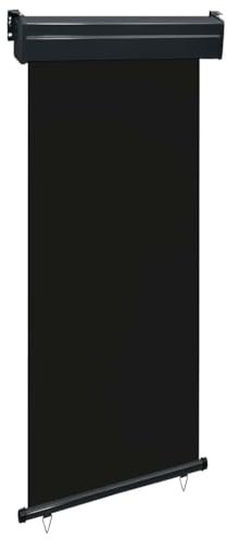 Store Vertical Exterieur, Protection Solaire, Canopée Rétractable, Store Pergola Extérieur, Brise Vue pour Balcon Jardin, 85x250 cm Noir