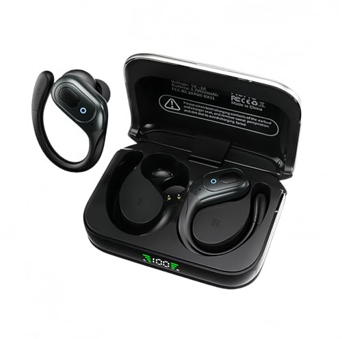 bergxperten bexthear Wireless Earbuds，Neue intelligente kabellose Over-Ear-Kopfhörer mit Geräuschunterdrückung, leicht und tragbar, High-Fidelity-Sound, LED-Digitalanzeige, verlängerte Akkulaufzeit