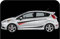 Grafik Set Aufkleber Streifen Auto Aufkleber Racing Rally Tuning Stickers (Silber)