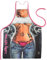 Tini - Shirts Bier Frau Motiv Kochschürze sexy Frauenkörper Zapfanlage Kostüm Schürze : Lady Tattoo - Weihnachtssgeschenk-Set - Deko Geschenk Flasche Weihnachten