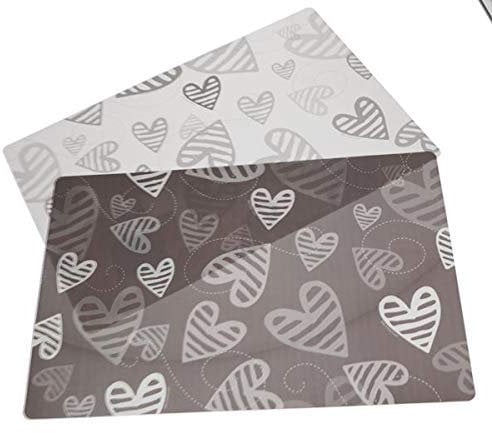 Brandani 83378 Tovaglietta Americana Batticuore Antiscivolo Set 2 Pezzi 45x30 cm