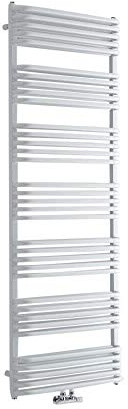 MILANO White D Bar Middle Connection Heated Towel Rail 1800 x 600mm
