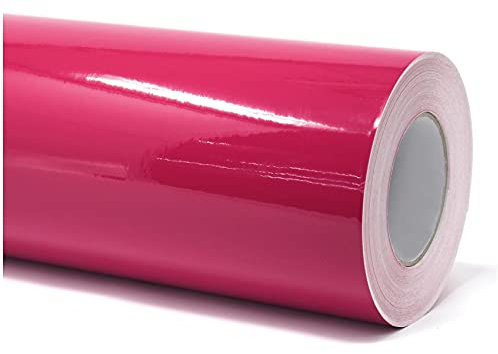 Finest Folia (6€/m² Plotterfolie Möbelfolie glänzend Glanz Klebefolie Küchenfolie selbstklebende PVC Folie 63cm Medienbreite (041 Pink, 10 Meter)