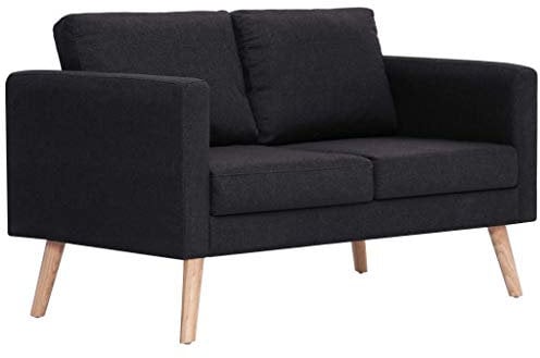Tidyard 2 Sitzer Sofa-Holzrahmen Couch,Schlafsofa Zweisitzer Kleines Sofagarnitur Bettsofa Loungesofa Bed Couch Sessel 116 x 70 x 73 cm Mit 2 x Rückenkissen und 2 x Sitzkissen