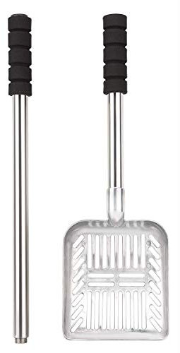 Ruiqas Katzenstreuschaufel, Metall Katzenstreuschaufel Abnehmbare Antihaft-Katzenstreuschaufel mit Schaumstoff gepolstertem Langen Griff