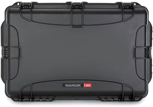 NANUK Wheeled Series 965 Leichter NK-7 Harz-wasserdichter Hartschalenkoffer ohne Schaumstoffeinlage, schwarz