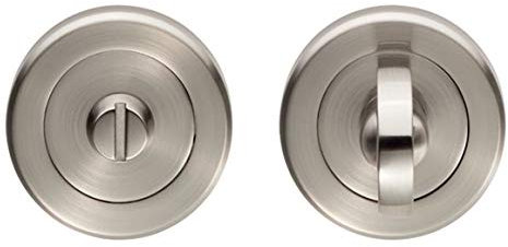 Golden Grace Bathroom Toilet Door Thumb Twist Lock in Duo Chrome Finish, Stainless Steel Turn & Release Set