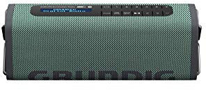 GRUNDIG GBT Haut-Parleur Bluetooth, à Bande Vert armée, avec Radio Dab+ et FM, portée de 30 m, Plus de 8 Heures d'autonomie