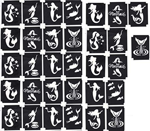 Mermaid Collection (MERMAID Body art Stencil Tattoo)